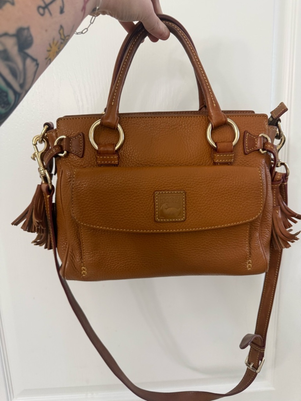 Dooney & Bourke Pebbled Leather Florentine Satchel